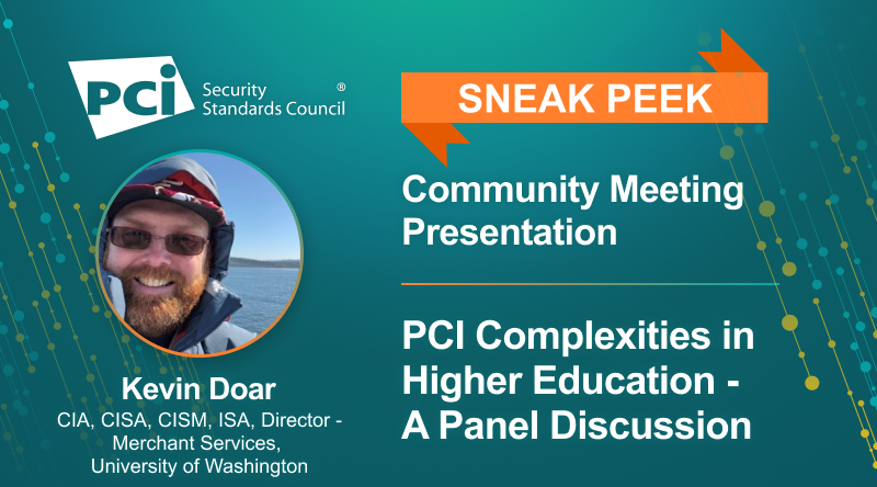 Get a Sneak Peek at a Community Meeting Presentation on PCI Complexities in Higher Education