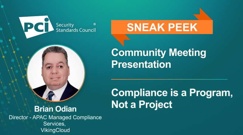 Get a Sneak Peek at a Community Meeting Presentation on Compliance is a Program, Not a Project